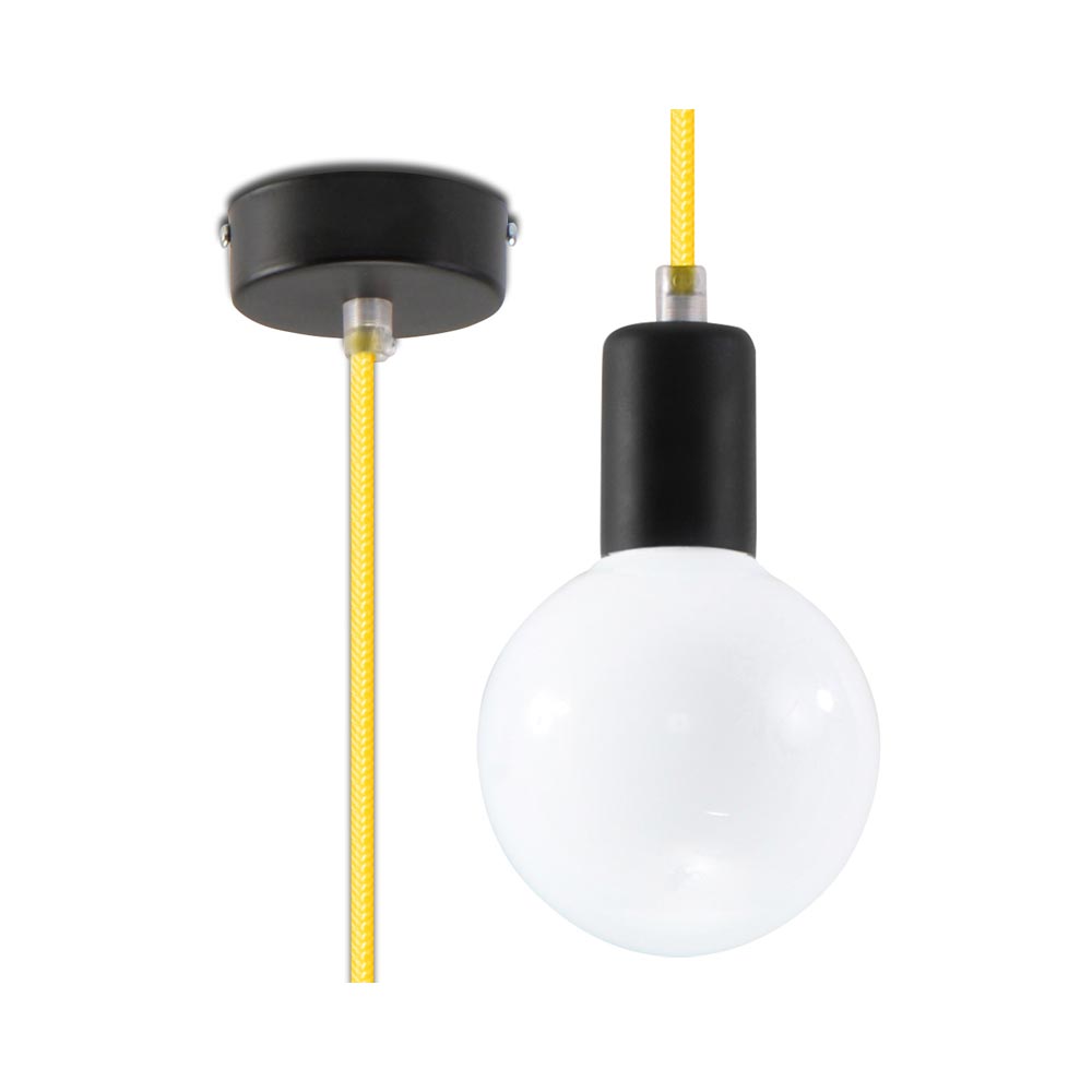 Lámpara De Techo Edison Amarillo, E27_0