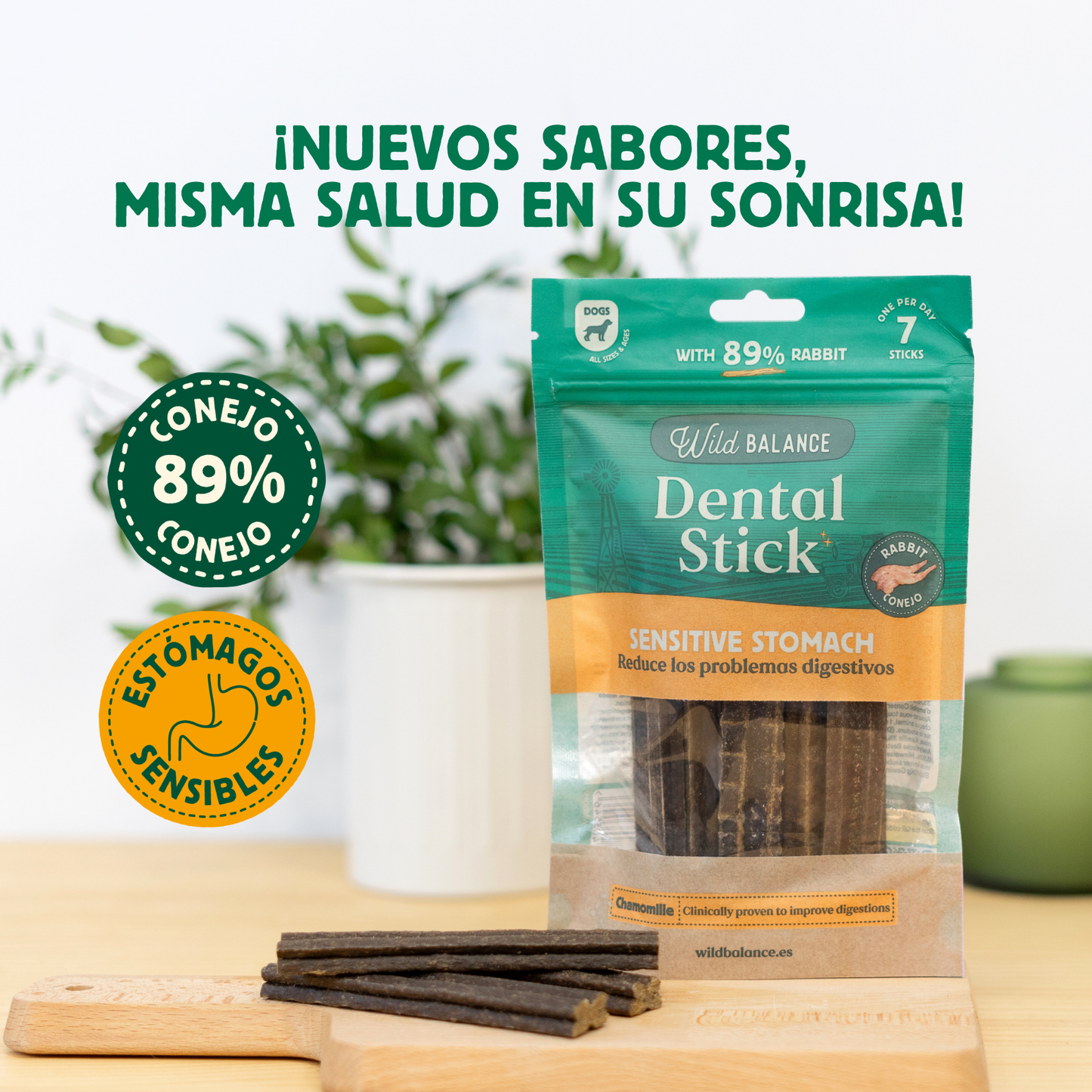 Dental Stick Estômago Sensível Wild Balance 7 unidades.