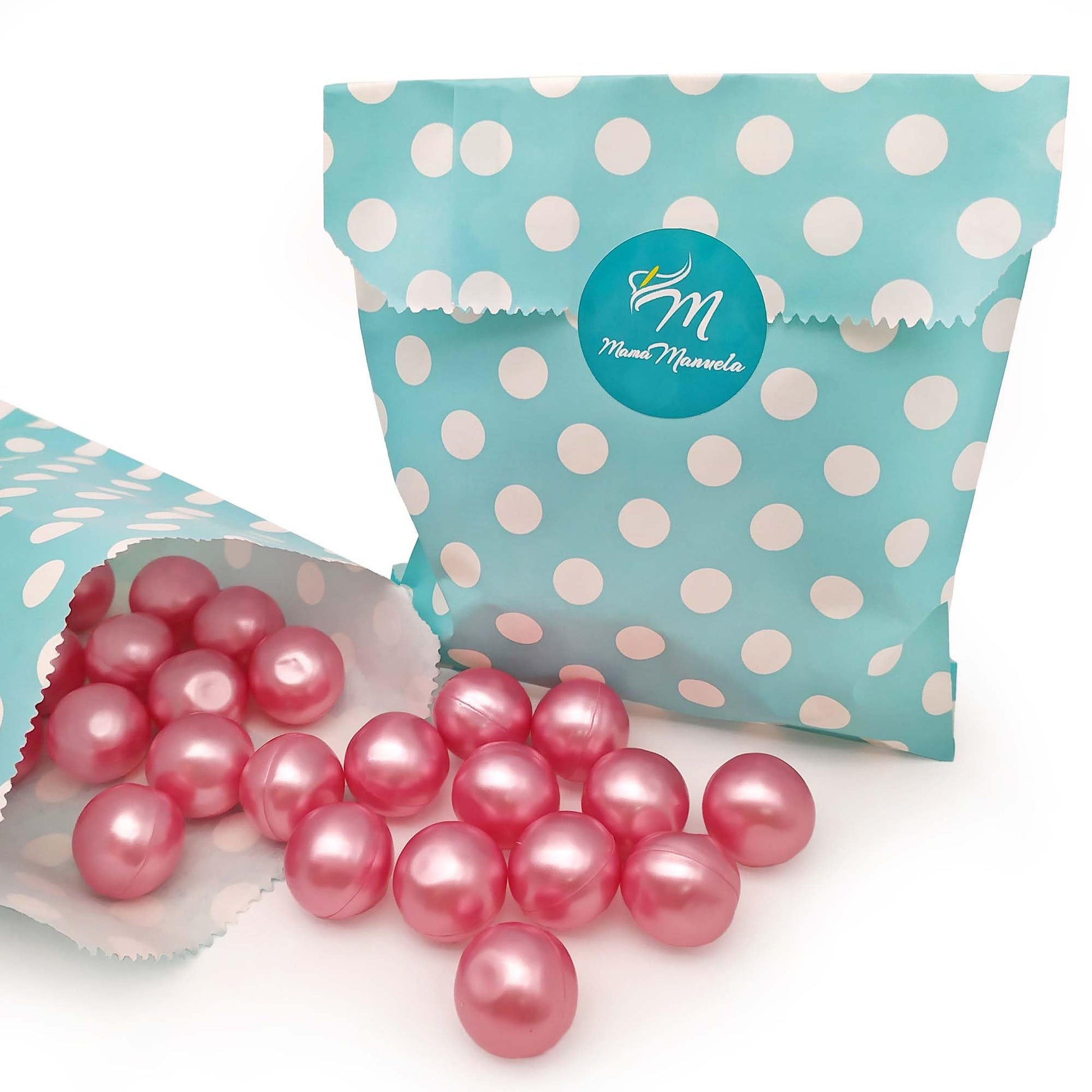 Pack Regalo 12 Perlas De Baño En Forma De Bola - Con Aceite De Soja - Hidrata, Suaviza Y Perfuma La Piel - Aroma Rosas_0