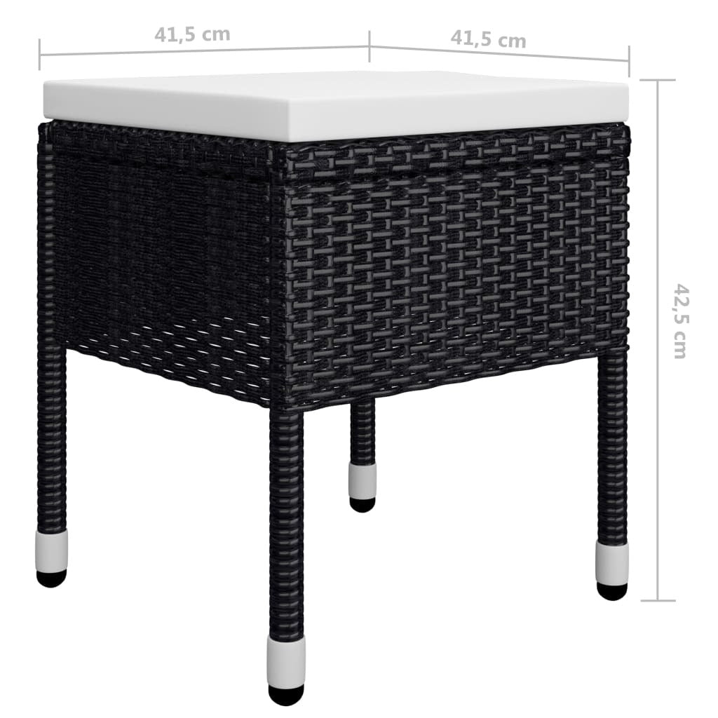 Vidaxl Juego De Comedor Para Jardín 9 Piezas Negro_2