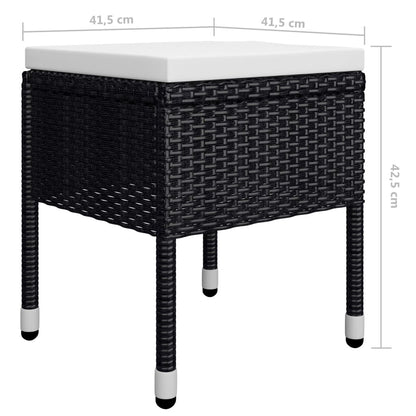 Vidaxl Juego De Comedor Para Jardín 9 Piezas Negro_2