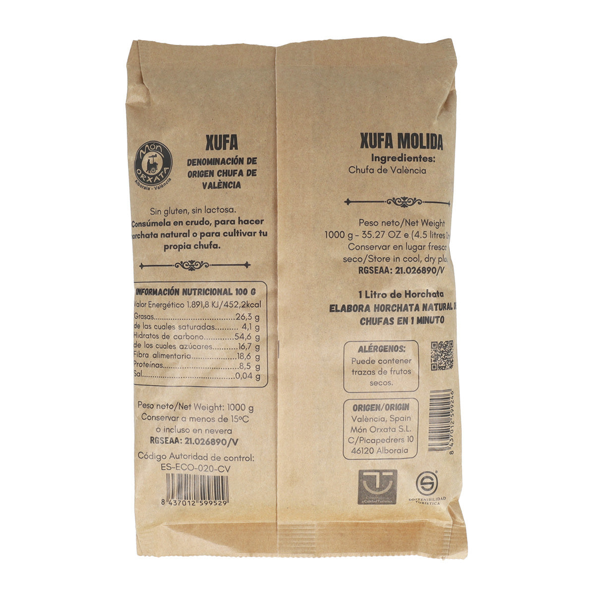Xufa de Valência em Grão Mon Orxata 1 Kg