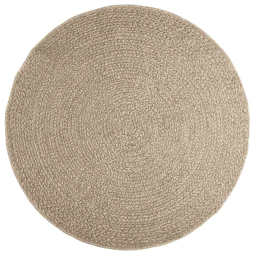 Vidaxl Alfombra Zizur Apariencia Yute Interior Exterior Beige Ø 160 Cm_0