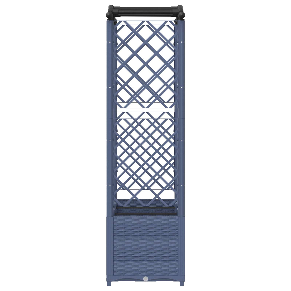 Cama Elevada Con Trellis Y Techo Gris 164 X 40 X 138 Cm Pp_4