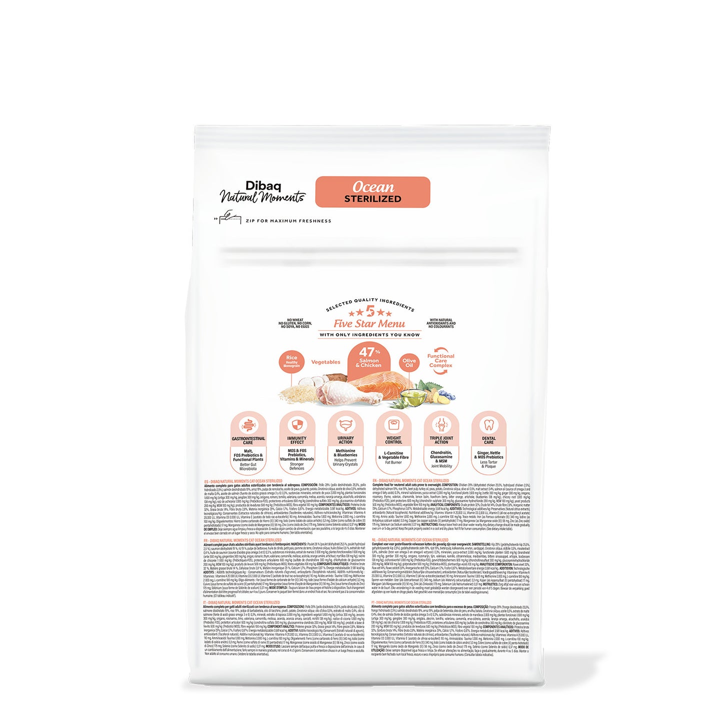 Dibaq Natural Moments 5 Star Esterilizado Salmón 6 Kg_1