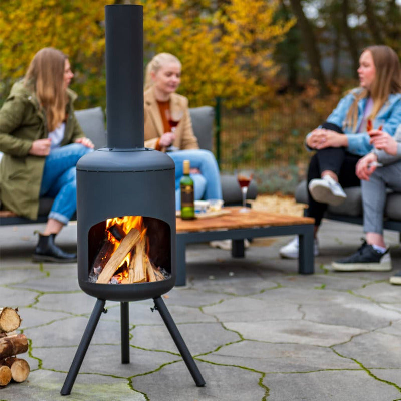 Redfire Chimenea De Jardín Fuego Pequeña Negra_1