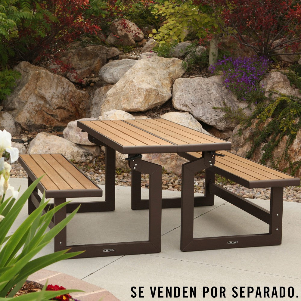 Banco Convertible En Mesa Color Madera Lifetime_1