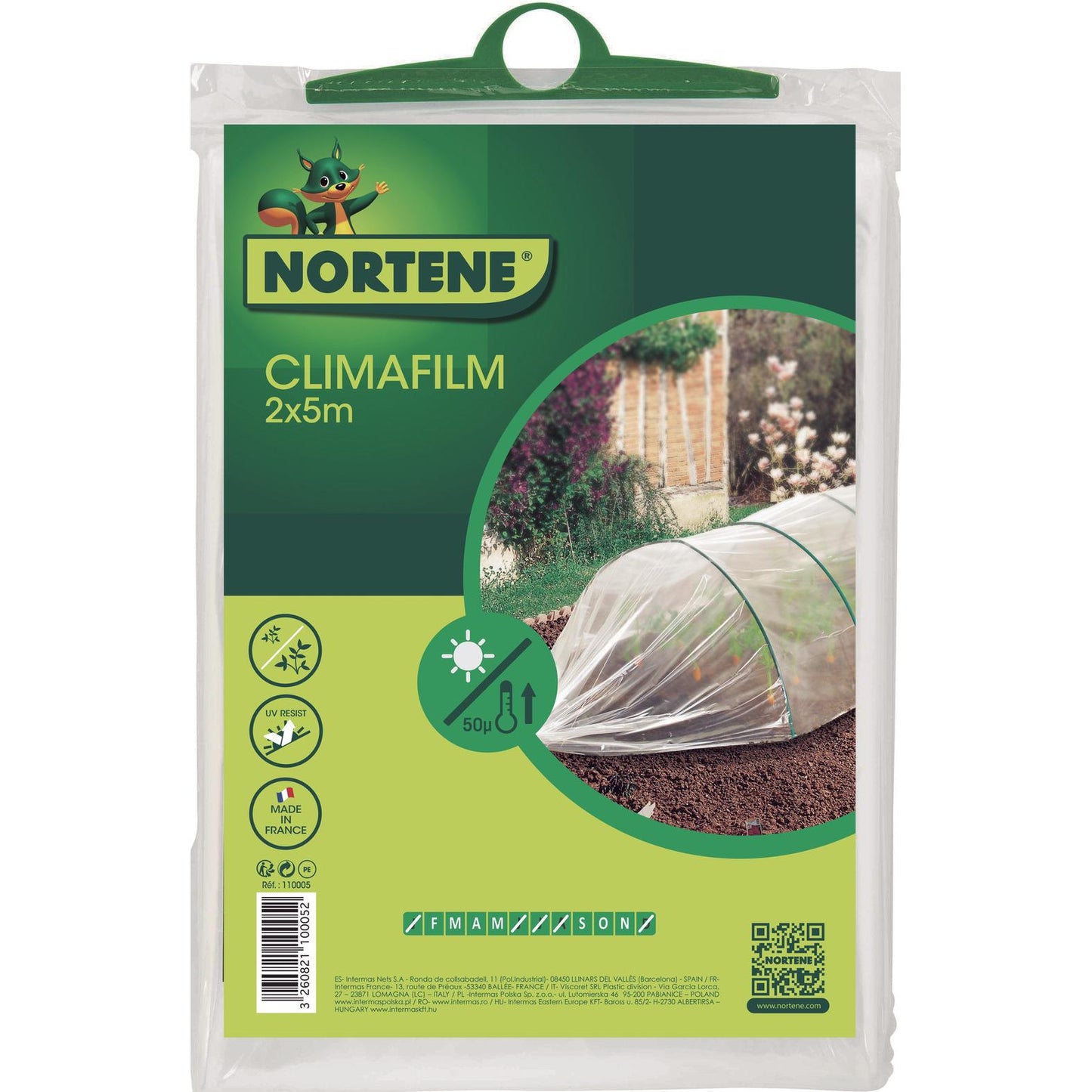 Película Climafilm Nortene 2 x 5 m para o cultivo de hortícolas precoces