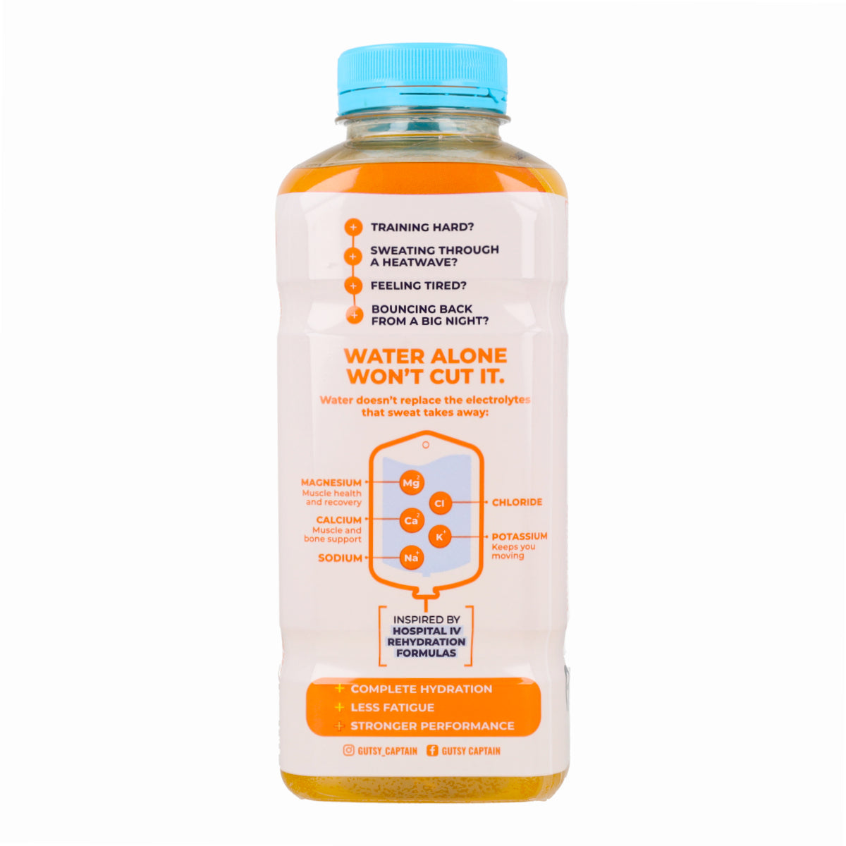 Bebida Natural Electrolyte Naranja Pet The Gutsy Captain 600 ml