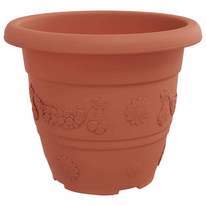 Maceta Redonda Para Flores 6 Uds. Rojo Ladrillo Ø 22 X 18 Cm_4