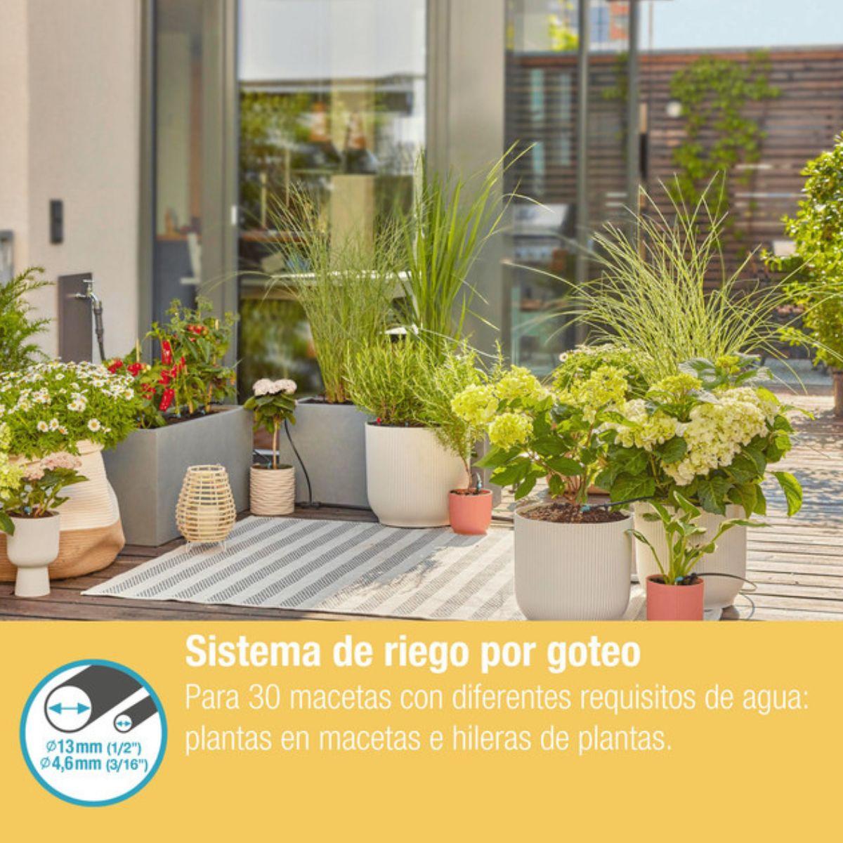 Conjunto de micro-irrigação gota-a-gota para terraço (30 plantas) Microdripsystem Gardena