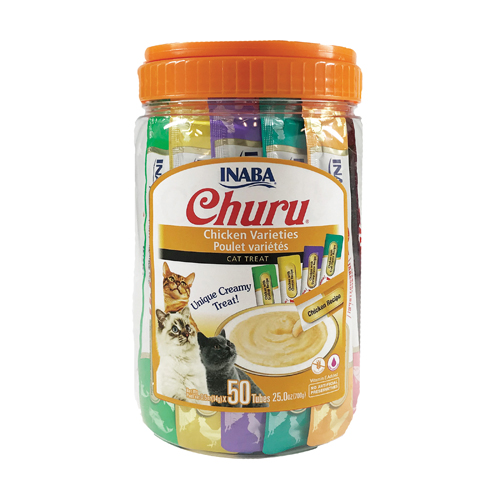 Variedades de Frango Churu Snack cremoso para gatos 50x14 g