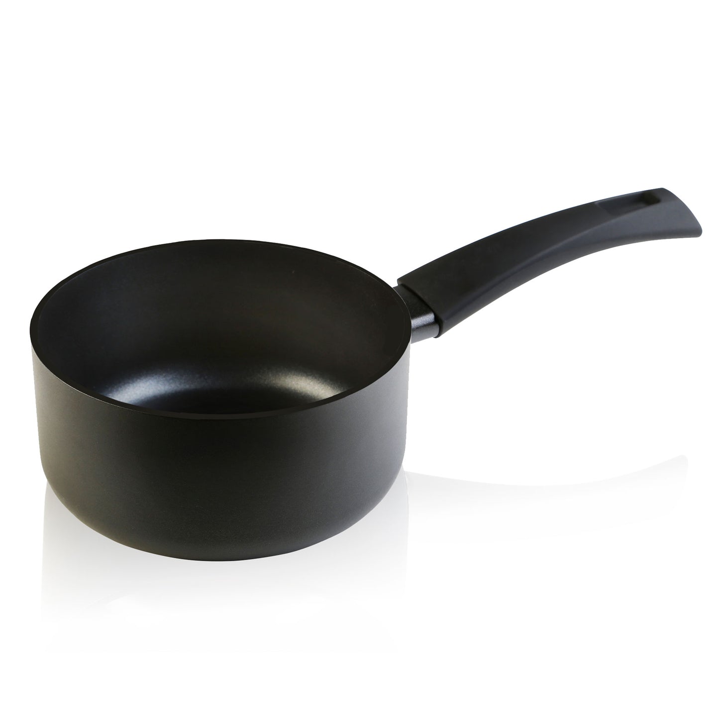 Batería Cocina Inducción 5 Piezas, Aluminio Sin Pfoa, Set Cazuelas Tapa + Sartenes, Asas Silicona Wecook Ecostone, Negro_3