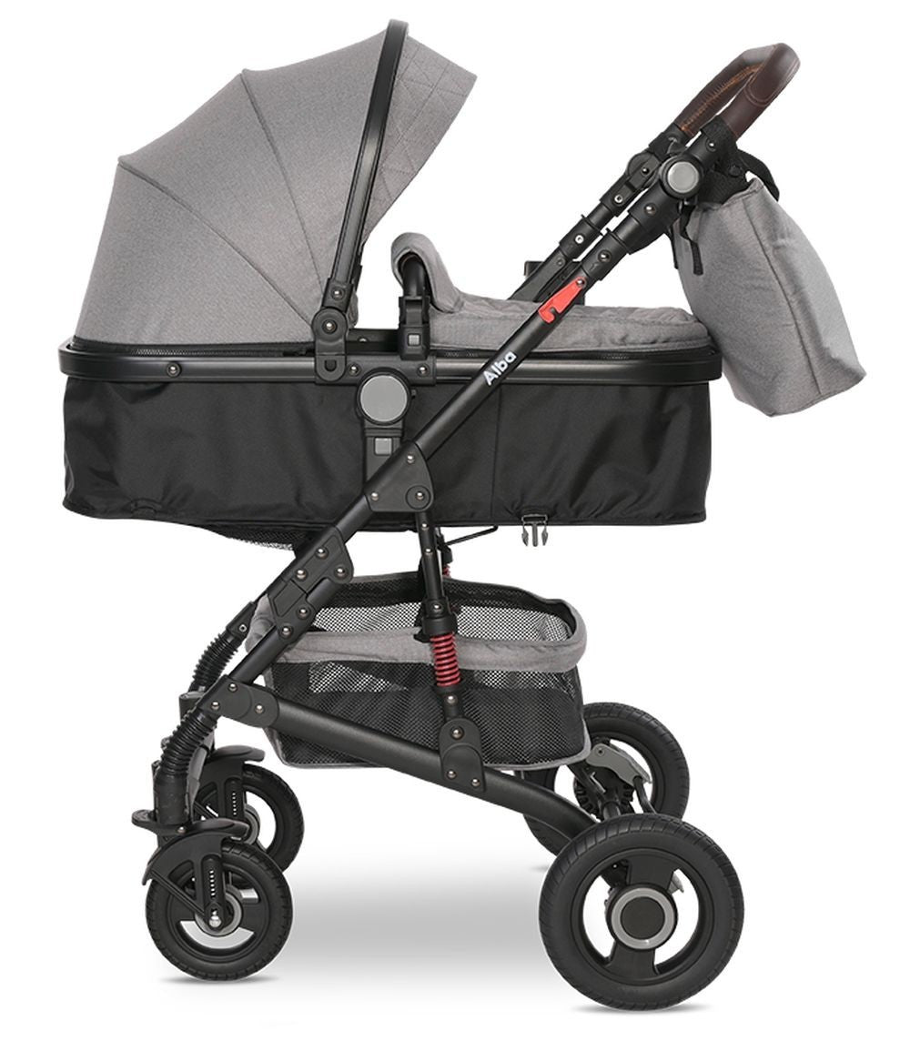 Carrito De Bebé Trío Convertible Alba Premium Opaline Grey_1