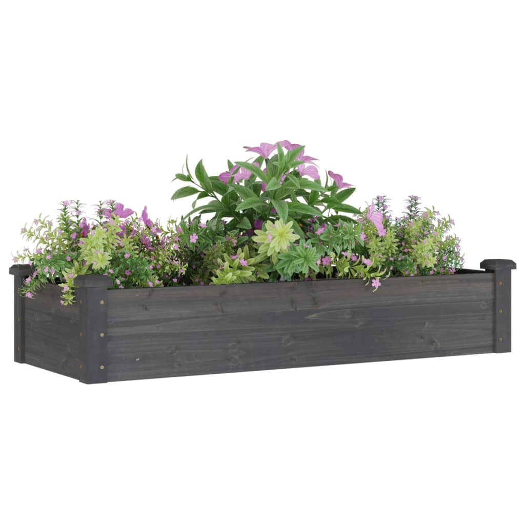 Jardinera Arriate Forro Madera Maciza Marrón Abeto 120x45x25 Cm_2