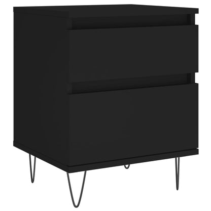 Mesitas De Noche 2 Uds Madera De Ingeniería Negro 40x35x50 Cm_3