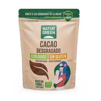 Cacau Biológico Sem Gordura Naturgreen 225 g