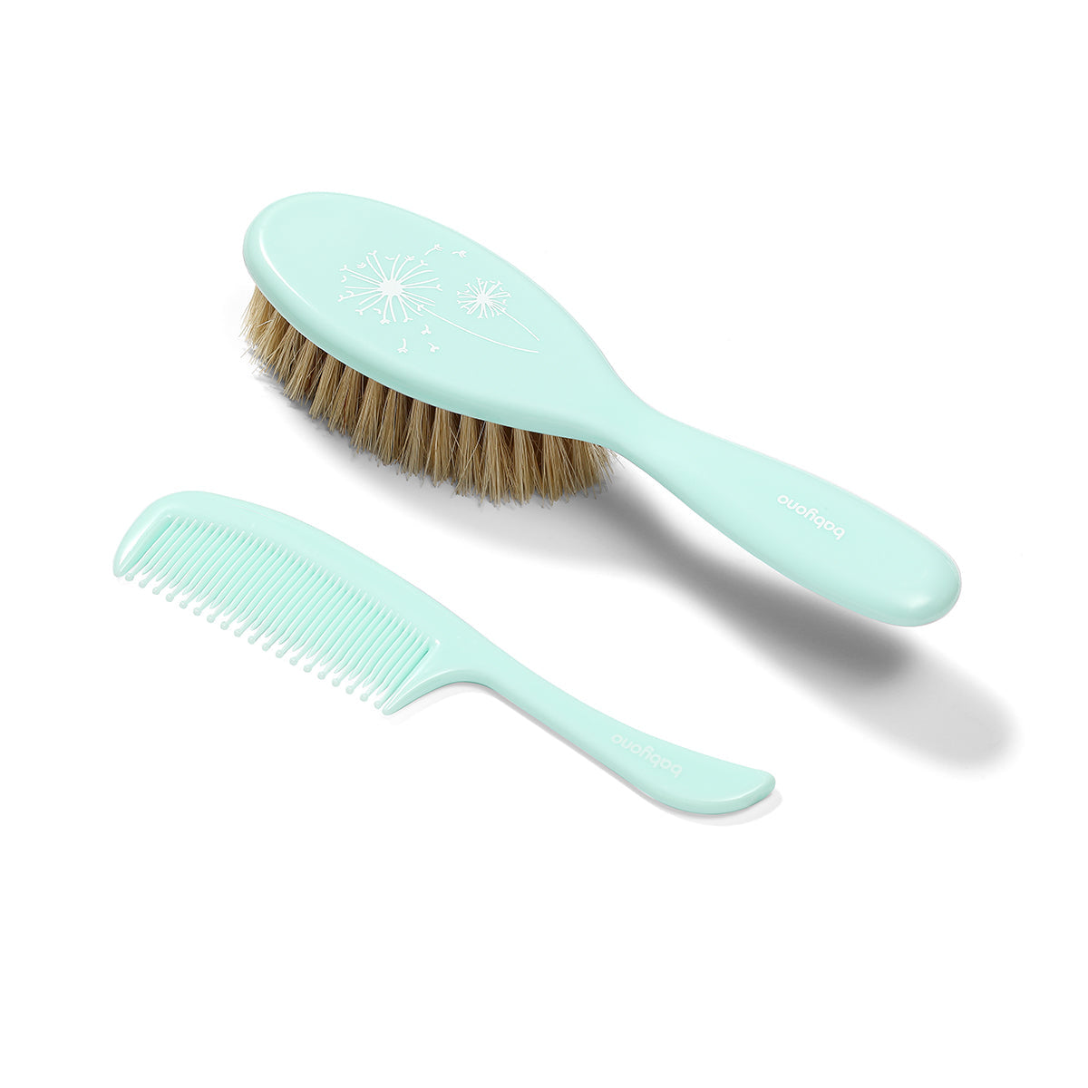 Set Cepillo Y Peine Con Cerdas Naturales Extra Suaves Mint_0