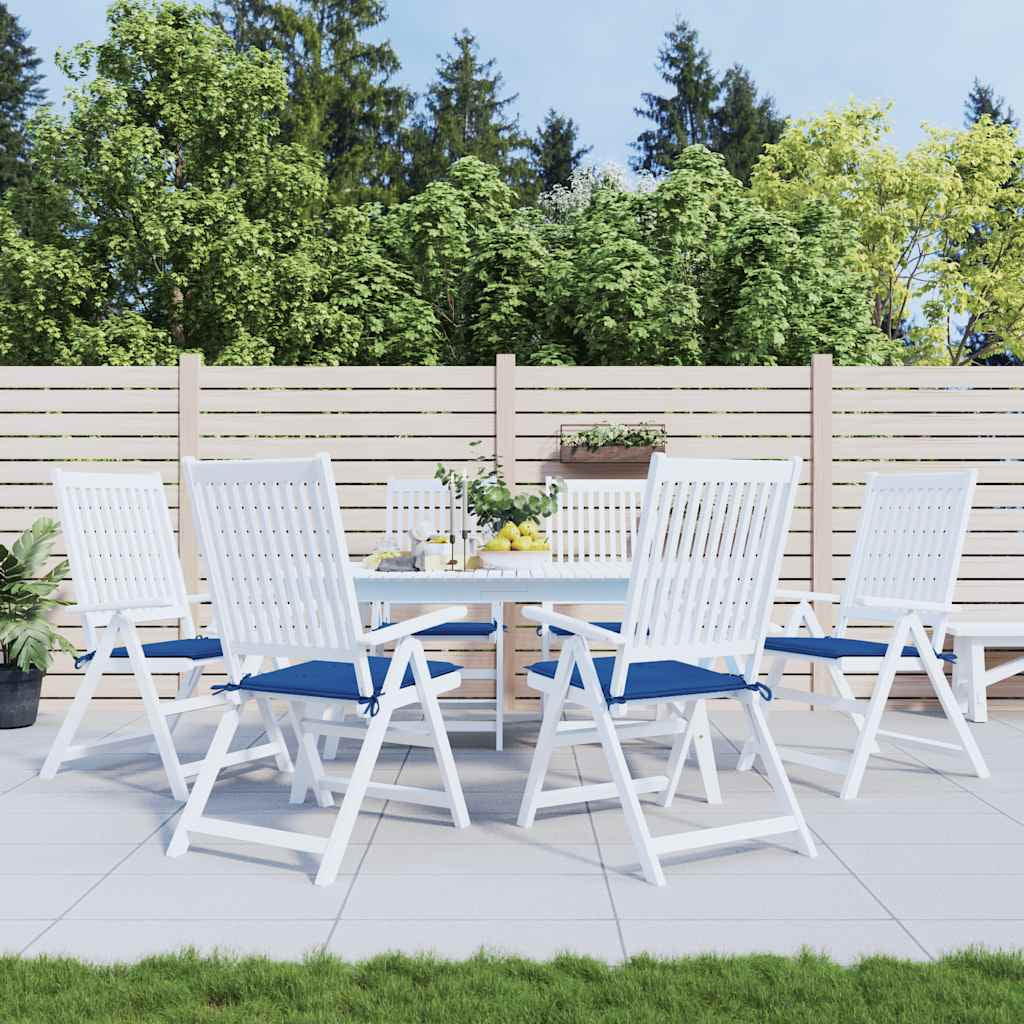 Vidaxl Cojines De Silla De Jardín 6 Uds Tela Oxford Azul 40x40x4 Cm_1