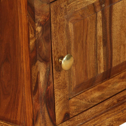 Mesita De Noche De Madera Maciza De Sheesham 40x30x50 Cm_3