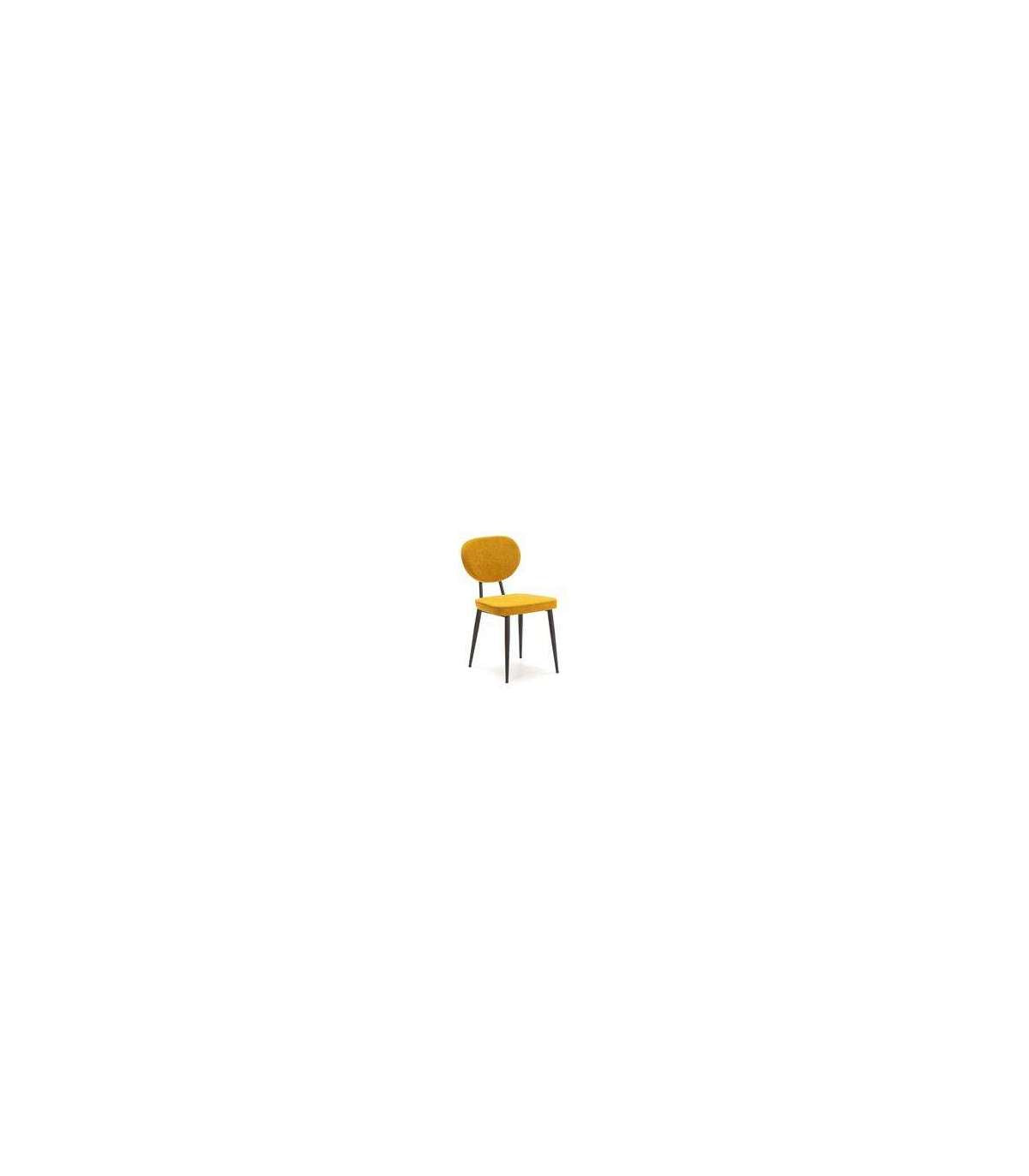 Pack De 2 Sillas Modelo Alex Tapizado En Textil Mostaza, 85cm (alto) 42cm (ancho) 47cm (largo)_5