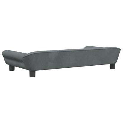 Cama Para Perros De Terciopelo Gris Oscuro 100x50x21 Cm / Vetonek_3