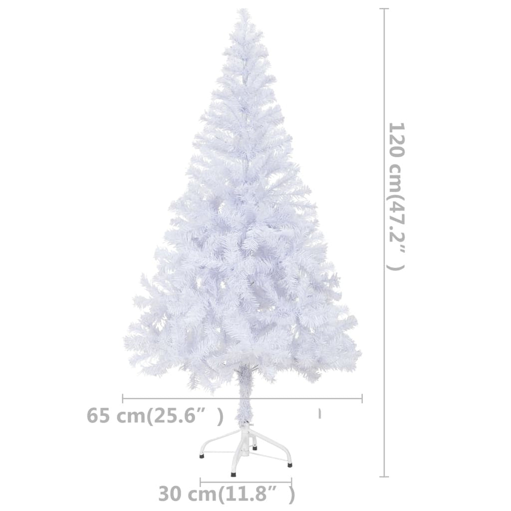 Vidaxl Árbol De Navidad Artificial Con Leds Y Soporte 120 Cm 230 Ramas_2