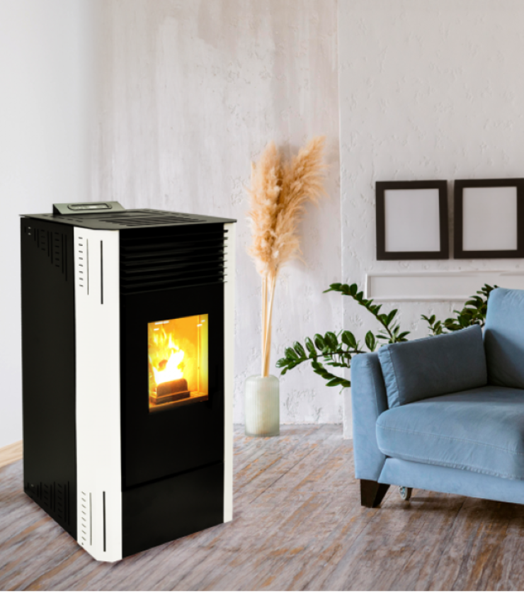 Fabricalor Estufa De Pellets Classic Plus 10 Blanco Ventilada_0