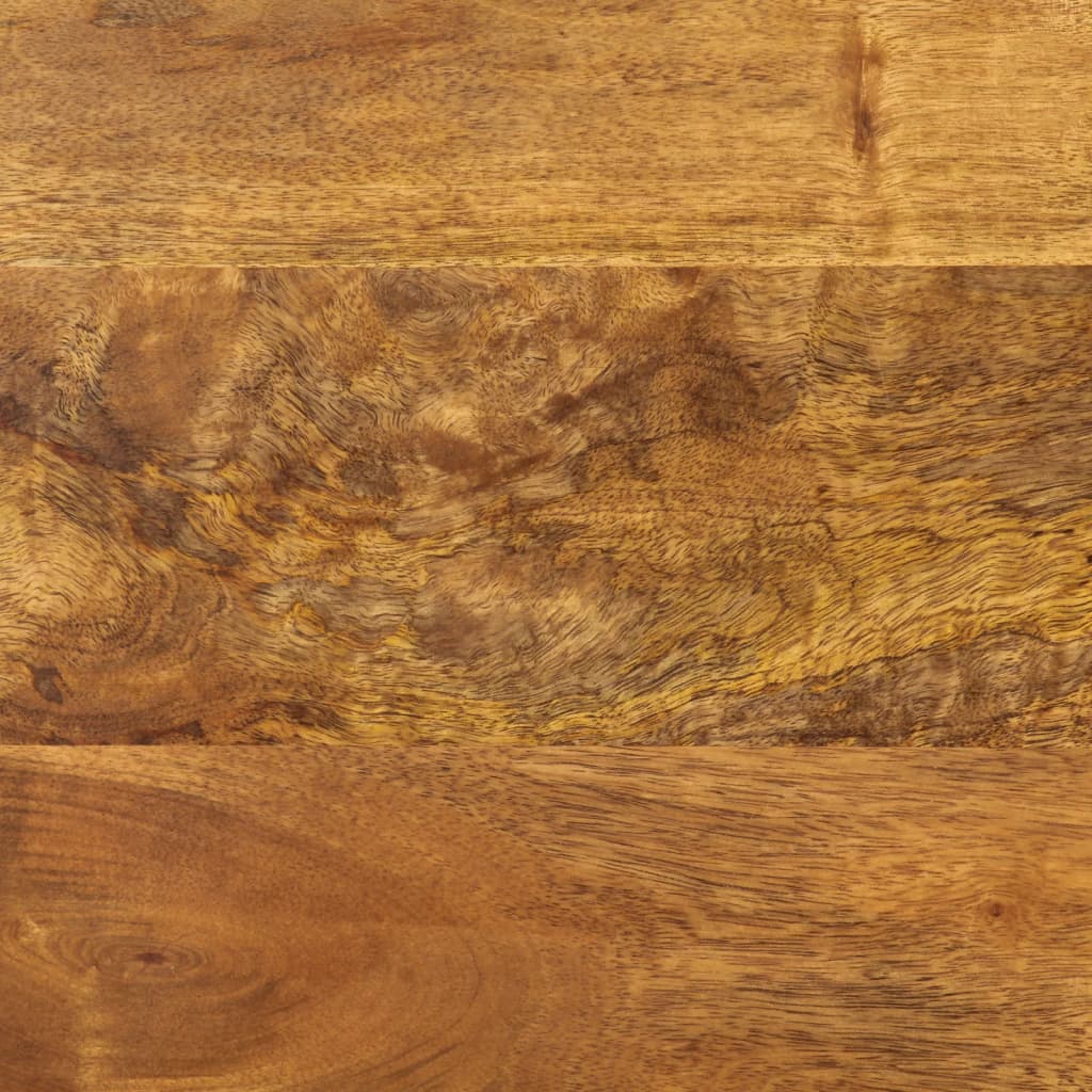 Mesa De Centro Hierro Y Madera Maciza De Mango 45x45x40 Cm_4