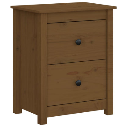 Mesitas De Noche 2 Uds Madera De Pino Marrón Miel 50x35x61,5 Cm_1