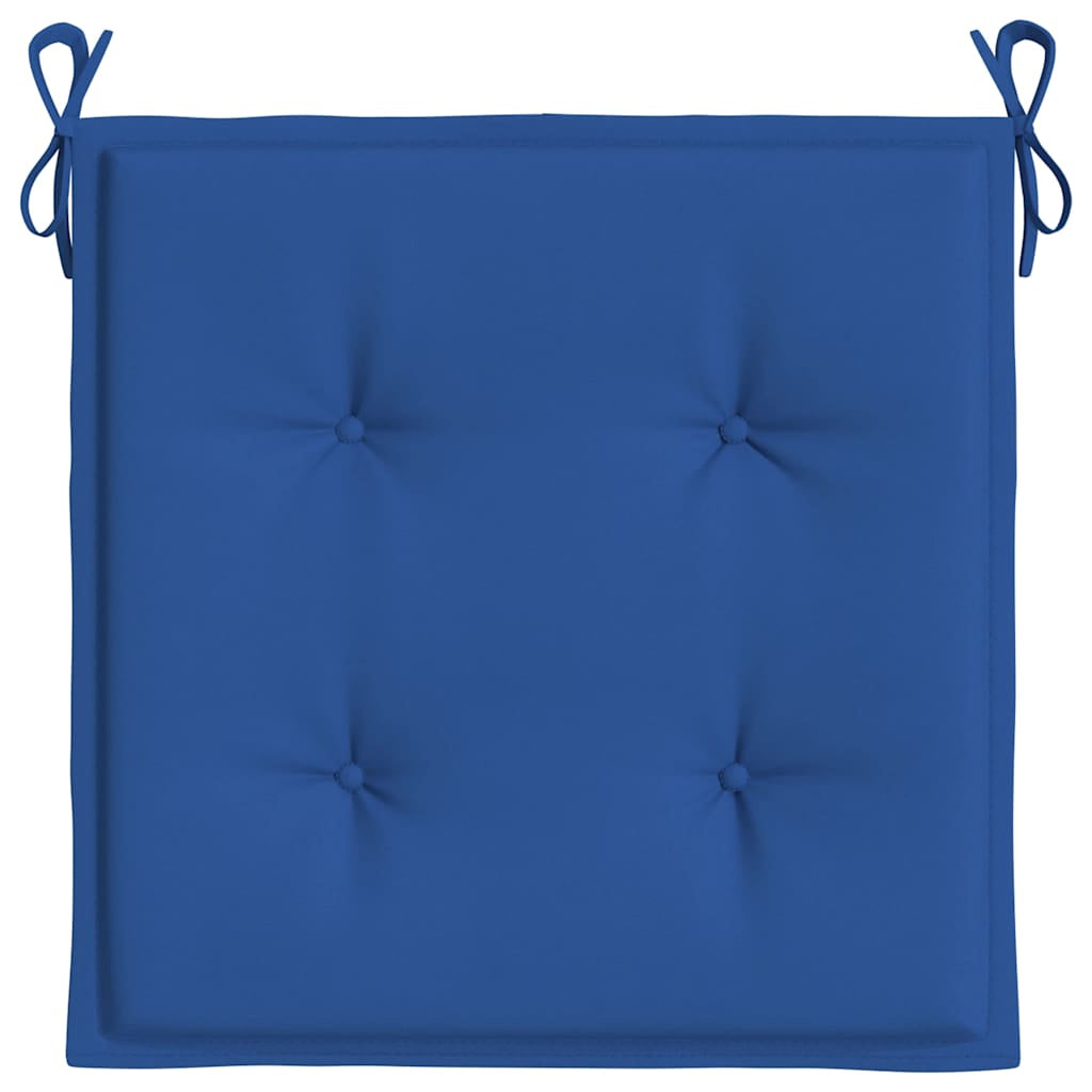 Vidaxl Cojines De Silla De Jardín 6 Uds Tela Oxford Azul 40x40x4 Cm_4
