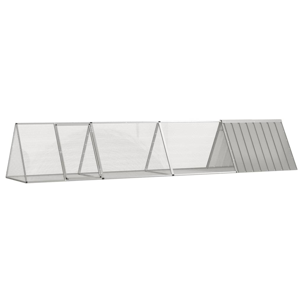 Jaula Para Conejos Acero Galvanizado Gris 403,5x80,5x71 Cm_1