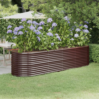 Jardinera Arriate Acero Galvanizado Marrón 296x80x68 Cm_1