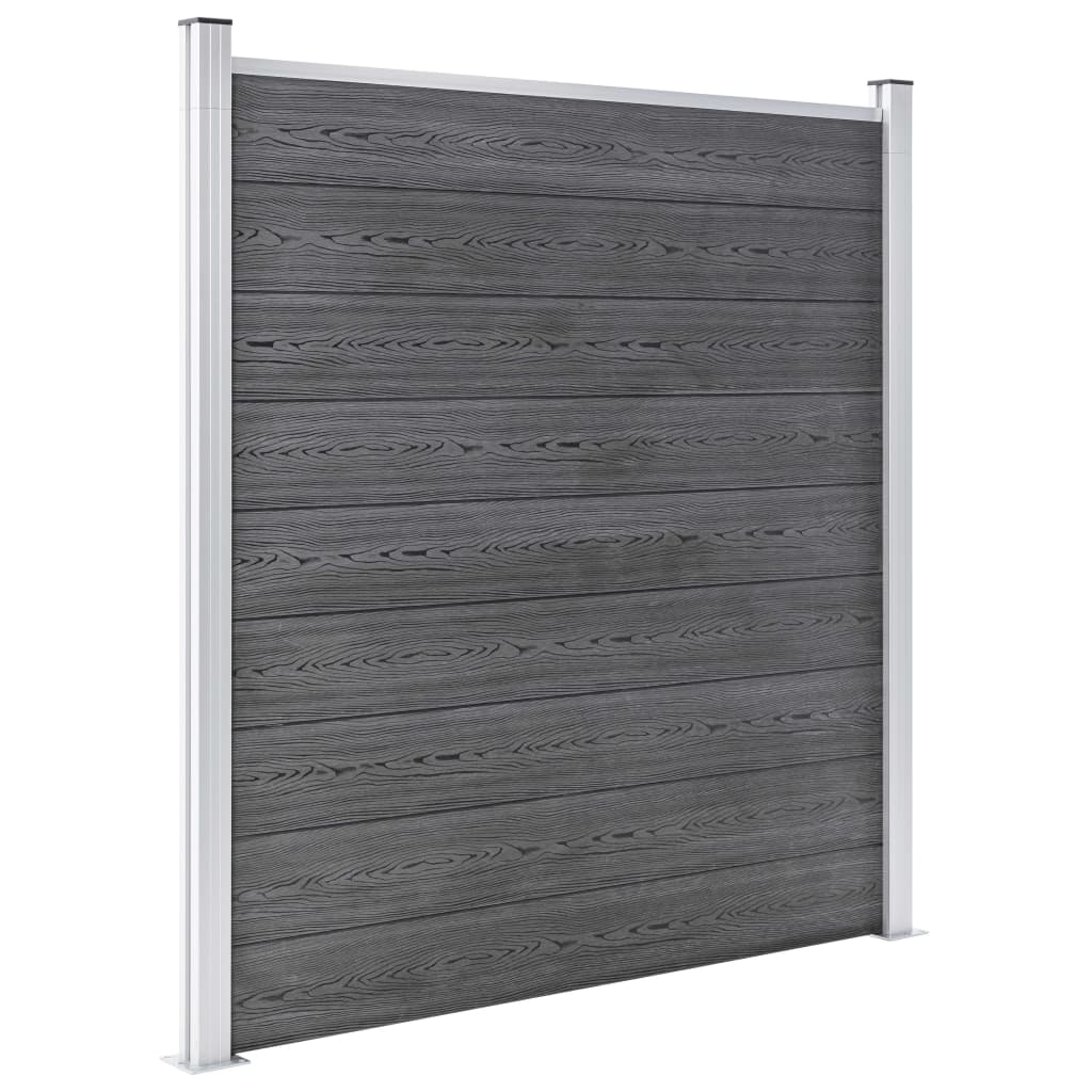 Valla De Jardín De Wpc Gris 1564x186 Cm / Vetonek_1