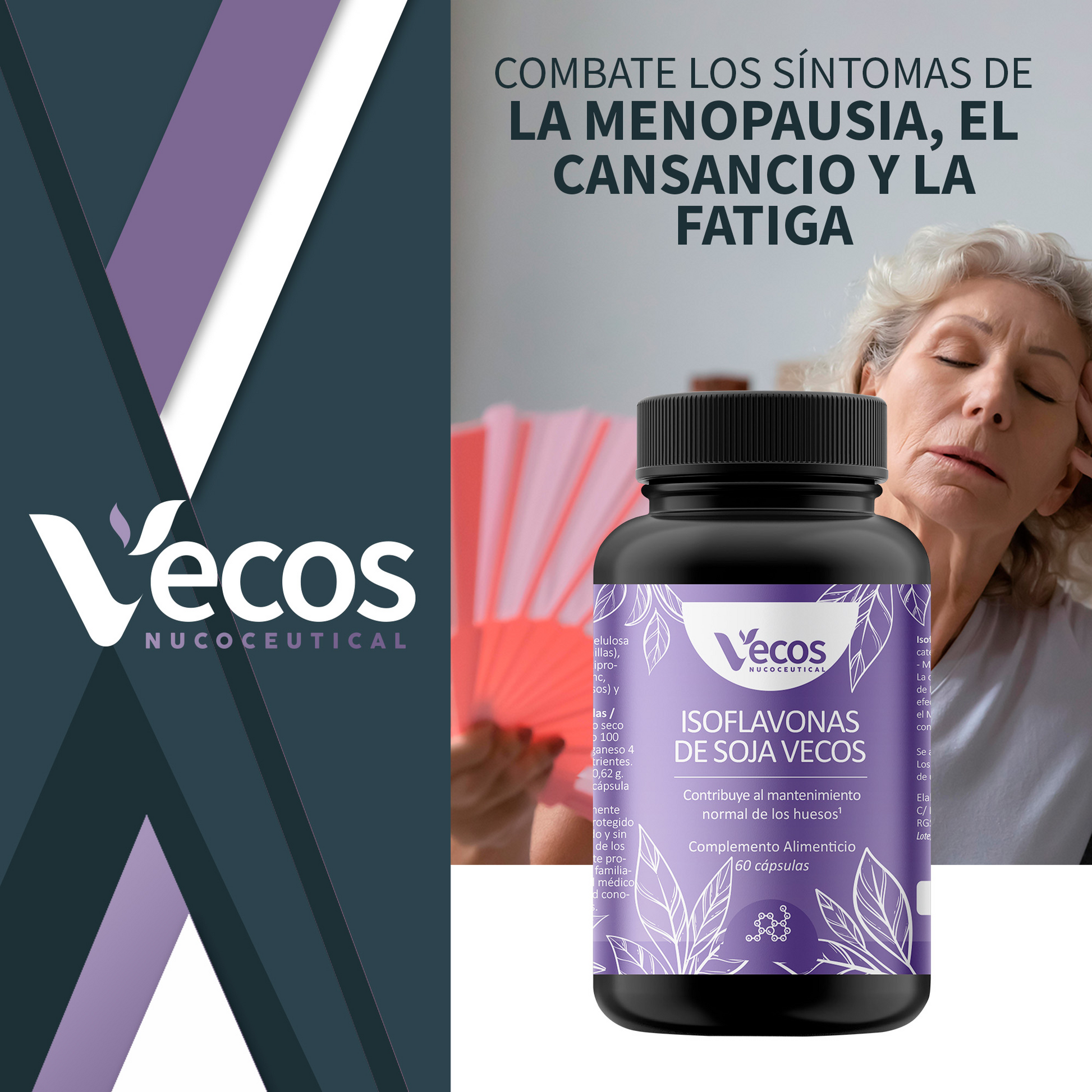 Isoflavonas De Soja 86 Mg Vecos 60 Cápsulas | Bienestar En La Menopausia Y Equilibrio Hormonal | Con Vitamina B6_1