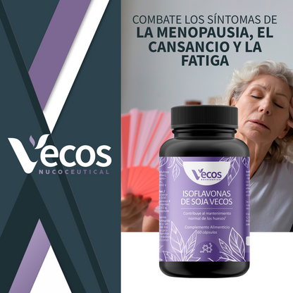 Isoflavonas De Soja 86 Mg Vecos 60 Cápsulas | Bienestar En La Menopausia Y Equilibrio Hormonal | Con Vitamina B6_1