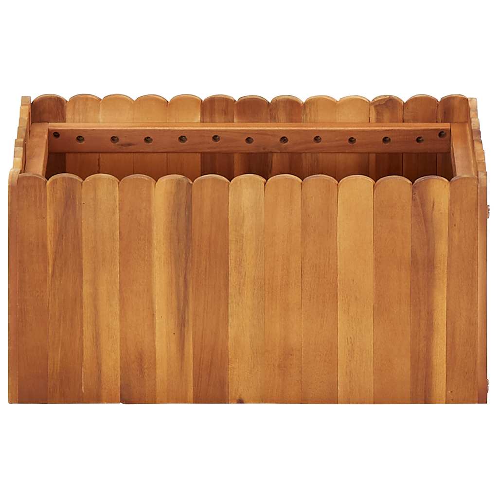 Arriate De Madera Maciza De Acacia 50x30x25 Cm_0