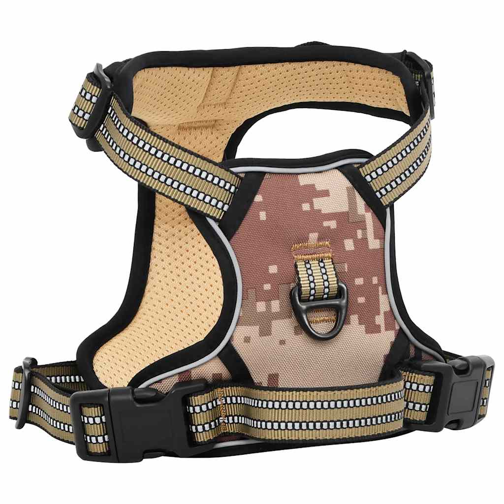 Arnés Para Perros Con Bandas Reflectantes Ajustables Marrón Xl_2