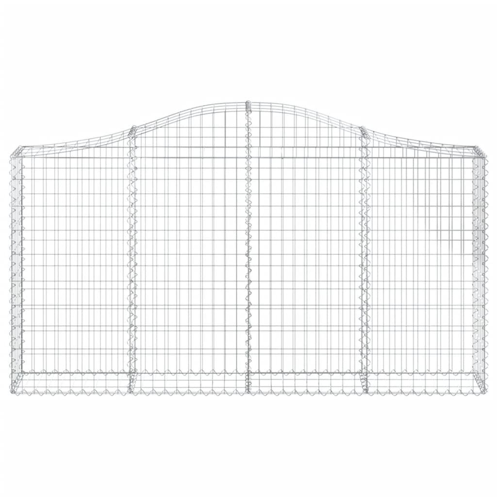 Cestas De Gaviones 2 Uds Forma De Arco Hierro 200x30x100/120 Cm_3
