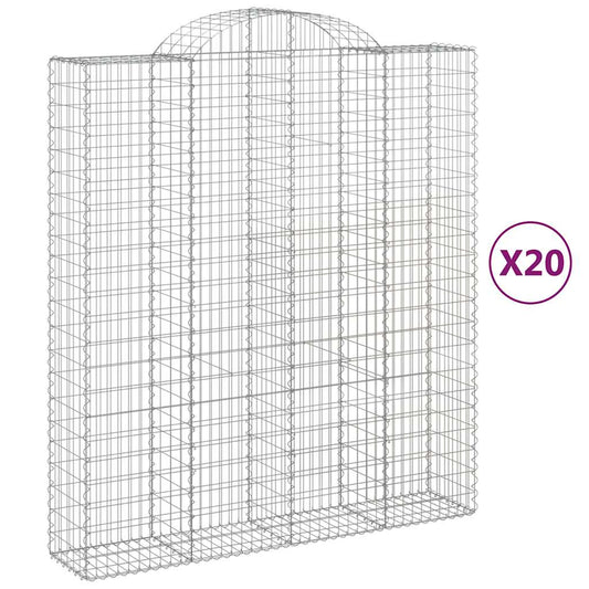Cestas De Gaviones 20 Uds Forma De Arco Hierro 200x50x220/240cm_0