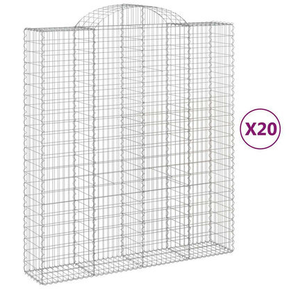 Cestas De Gaviones 20 Uds Forma De Arco Hierro 200x50x220/240cm_0