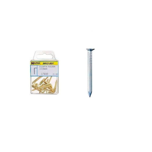 Punta Acero Cabeza Plana Zincada 2,50x40 Mm. 25 Unidades_0