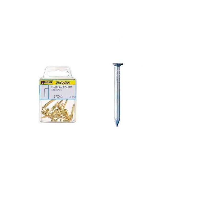 Punta Acero Cabeza Plana Zincada 2,50x50 Mm. 18 Unidades_0