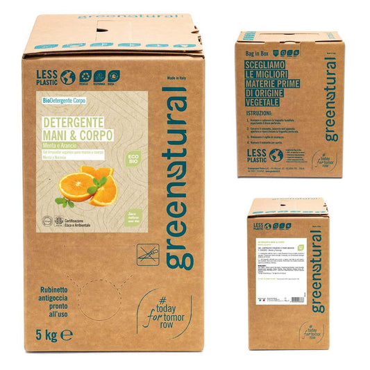 Sabonete líquido para mãos e corpo Greenatural Menta e Laranja