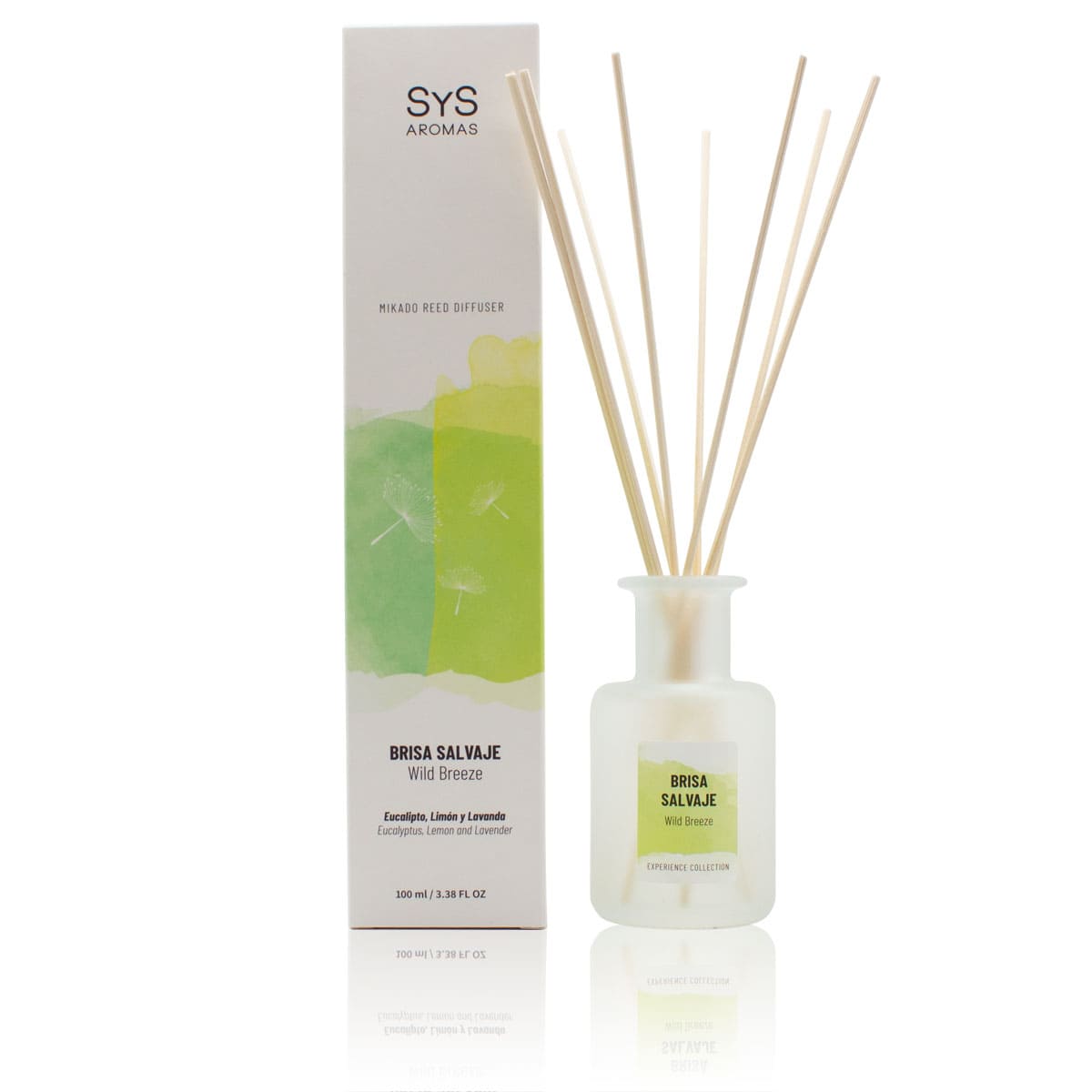 Ambientador Mikado Brisa Salvaje Experience 100 ml | Aroma Fresco y Natural | Fragancia Intensa y Duradera Con Varillas_0