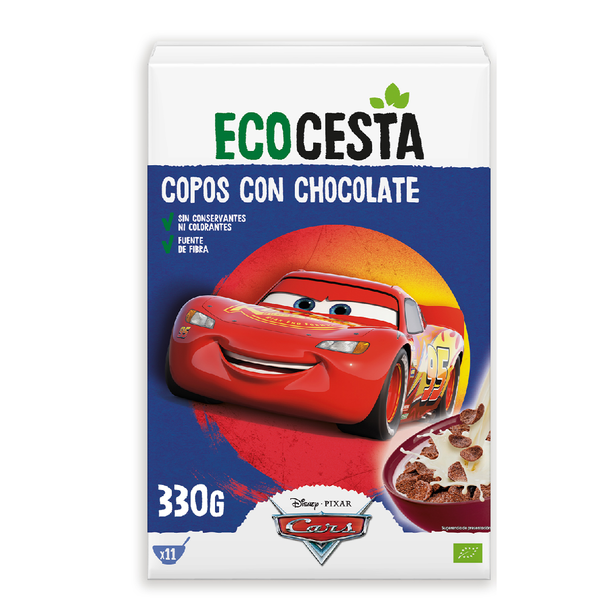 Flocos de Cereal de Chocolate com Milho Biológico Disney Edition Ecocesta 330 g