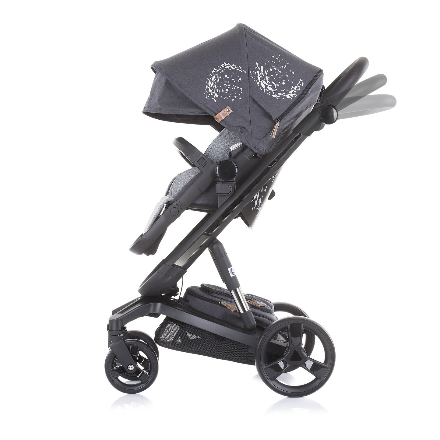 Carrito De Bebé Tres Piezas Electra Black Chasis Silver_2