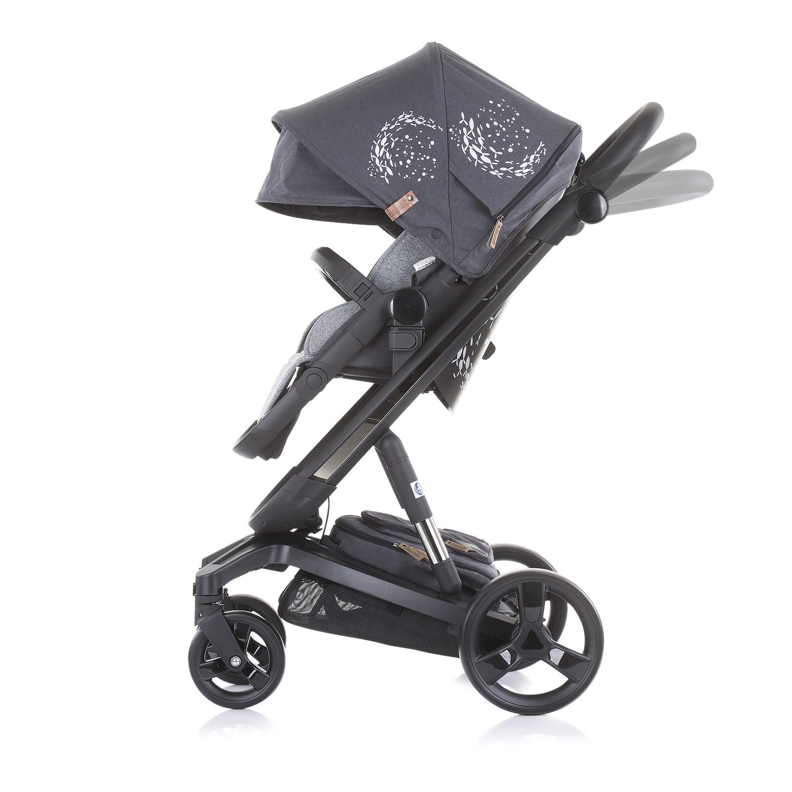 Carrito De Bebé Tres Piezas Electra Black Chasis Silver_2
