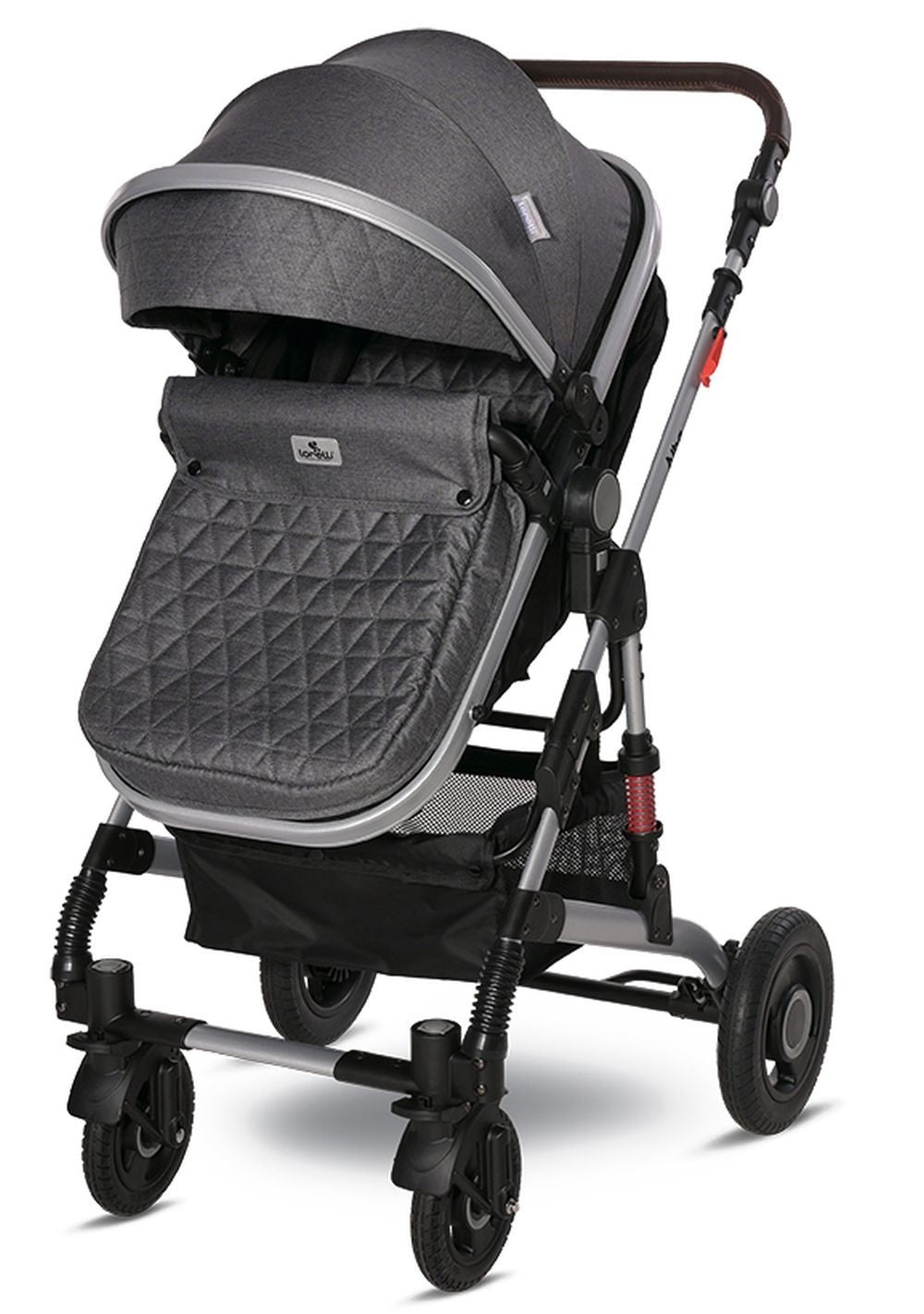 Carrito De Bebé Trío Convertible Alba Premium Steel Grey/black_2