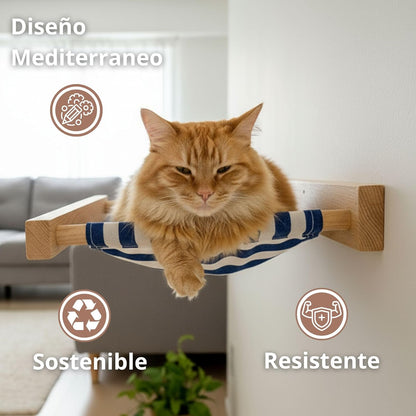Cama Colgante Para Gatos Bahía Con Rascador Integrado Y Estructura De Escalada Althea Living 5x76x40cm_2